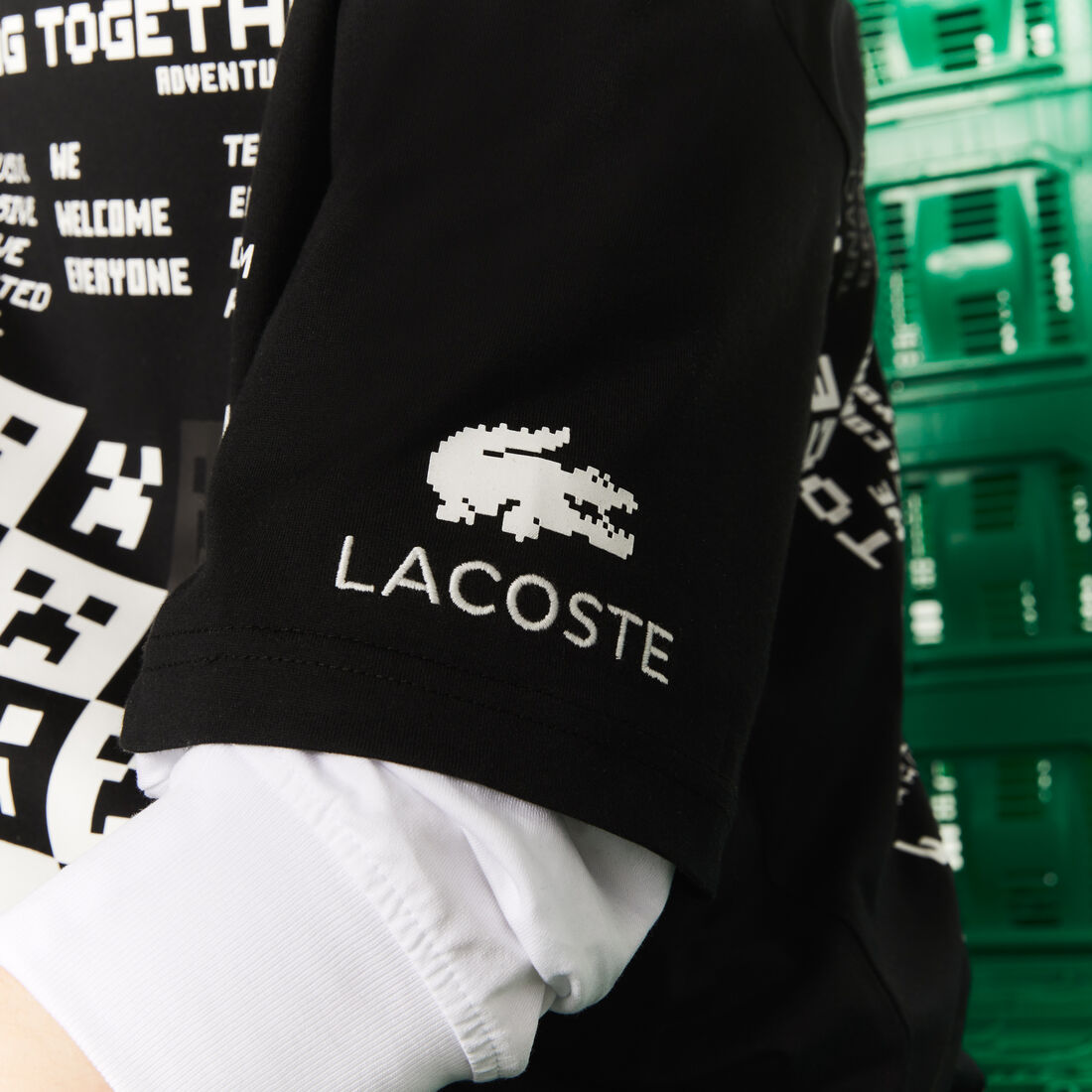 تيشيرت قطن عضوي بقصة فضفاضة للرجال مجموعة Lacoste L!VE × Minecraft تيشيرت قطن عضوي بقصة فضفاضة للرجال مجموعة Lacoste L!VE × Minecraft