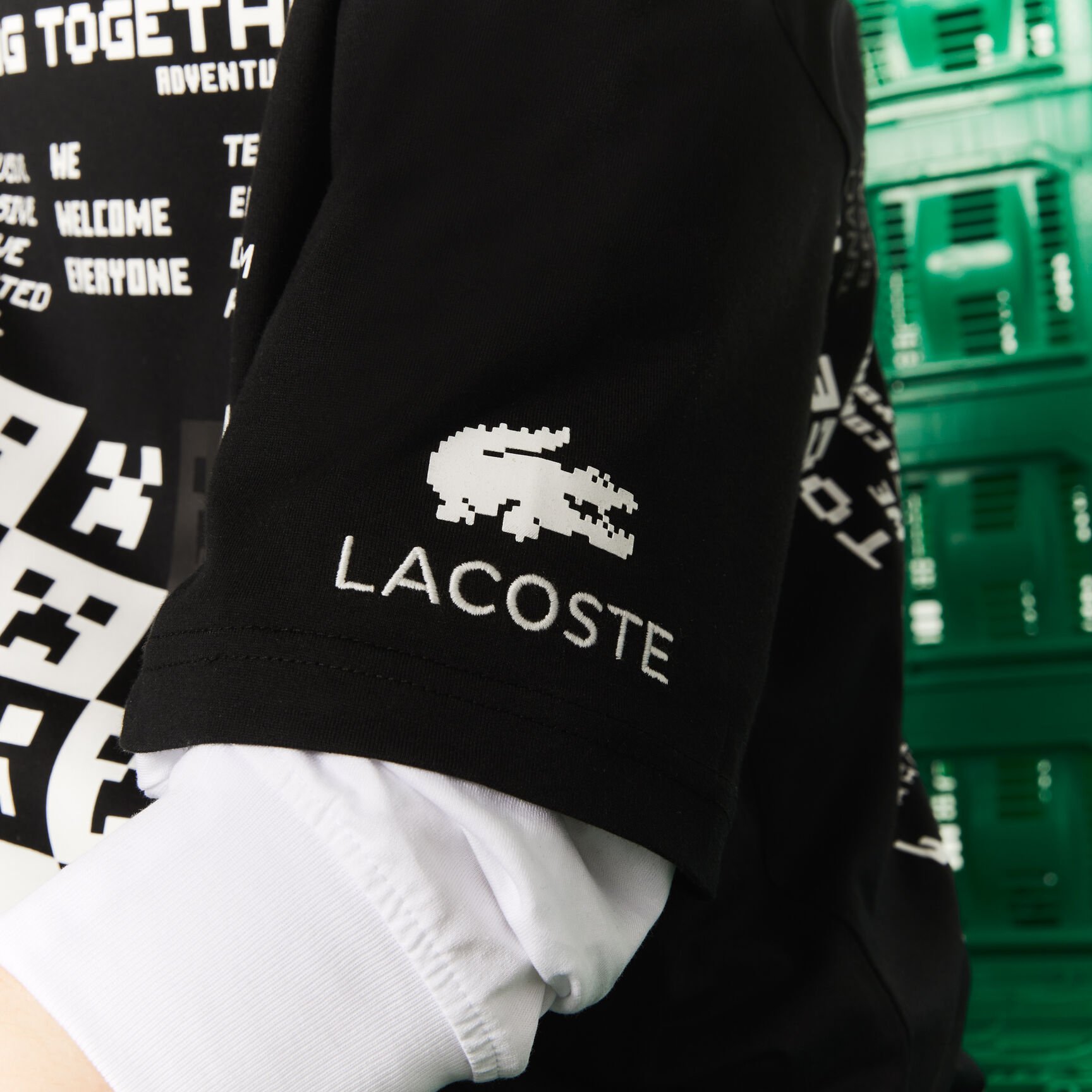 تيشيرت قطن عضوي بقصة فضفاضة للرجال مجموعة Lacoste L!VE × Minecraft تيشيرت قطن عضوي بقصة فضفاضة للرجال مجموعة Lacoste L!VE × Minecraft
