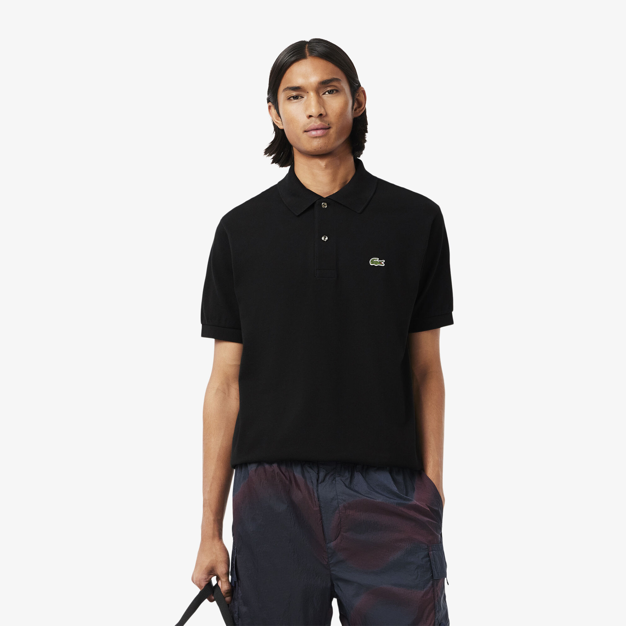 Lacoste L!ve Men's Long Sleeve Teddy Collar Polo Shirt