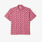 men s lacoste short sleeve vintage print shirt