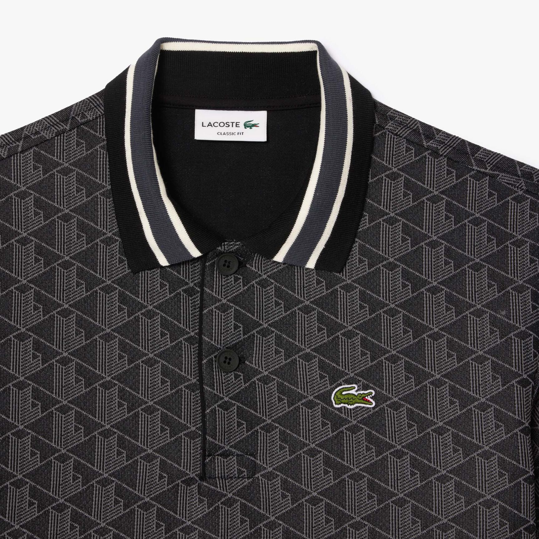 Classic Fit Monogram Jacquard Polo Shirt