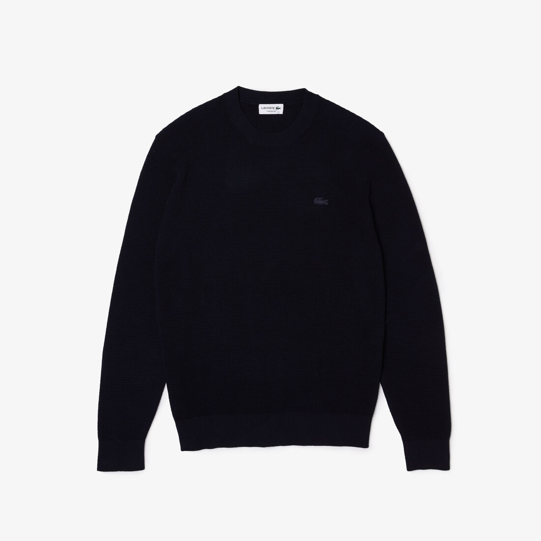 Men's Crew Neck Flecked Cotton Knit Sweater