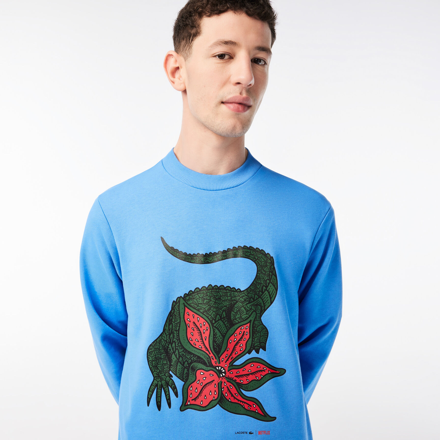 Men’s Lacoste x Netflix Organic Cotton Print Sweatshirt