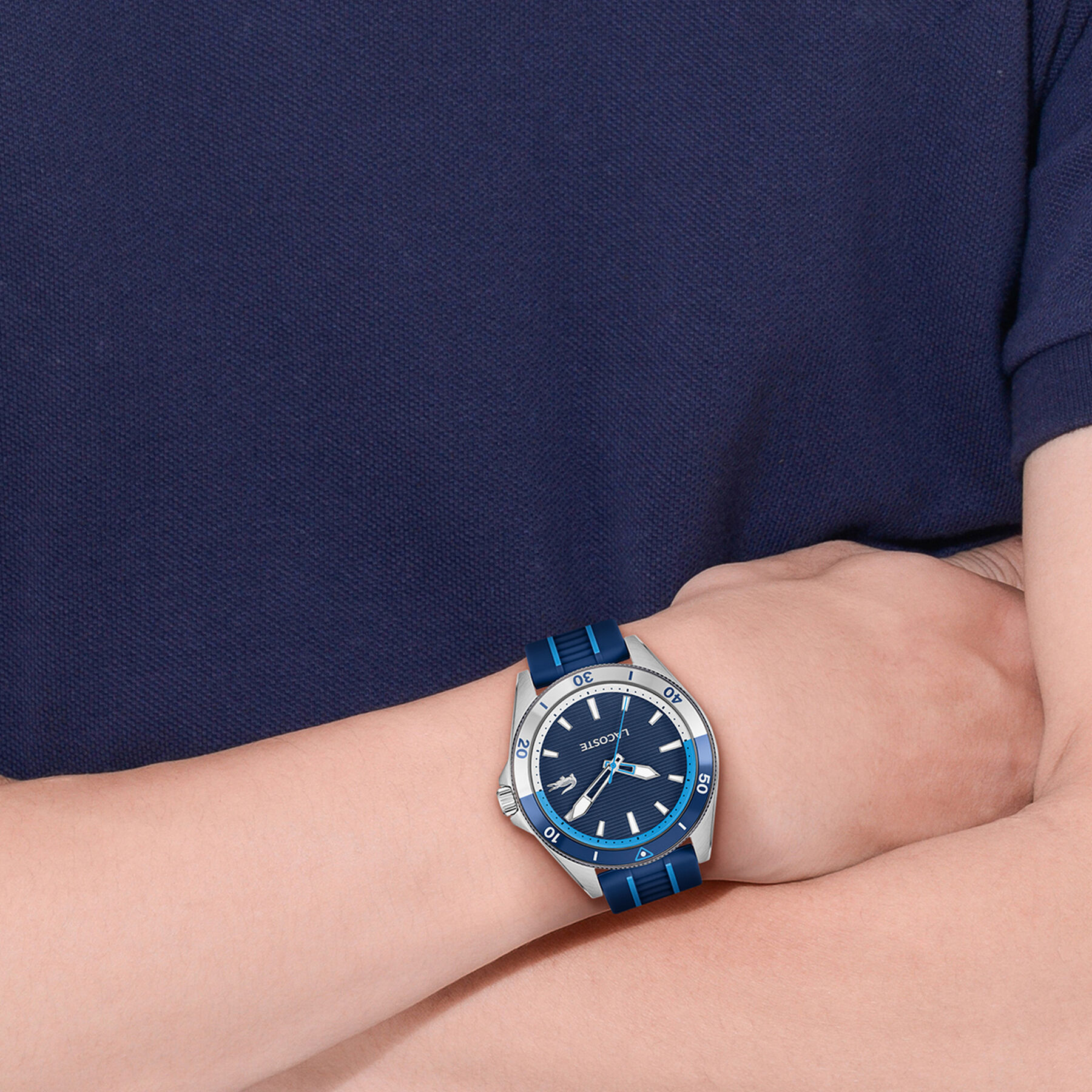 Mainsail Navy Silicone Watch lacoste mainsail navy silicone watch