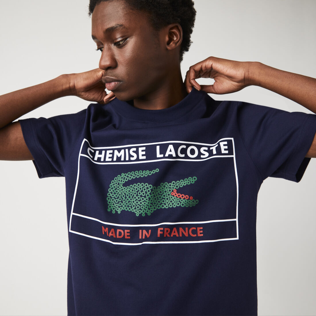 تيشيرت قطن عضوي بطبعة Made In France للرجال