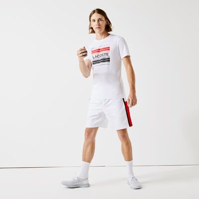 تيشيرت قطن عضوي بطبعة شعار الماركة للرجال مجموعة Lacoste Sport