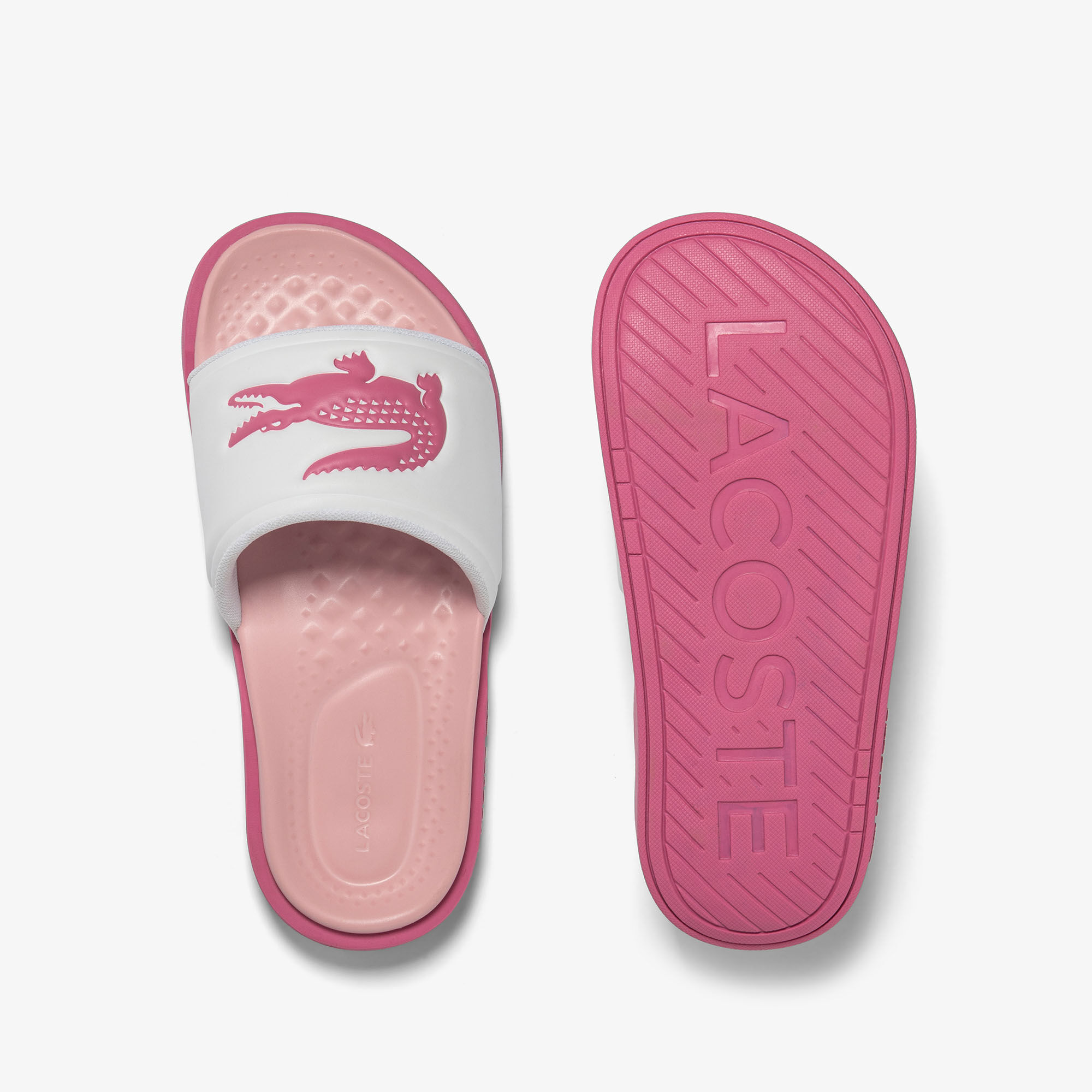 Buy Women s Lacoste Croco Dualiste Synthetic Slides Lacoste EG