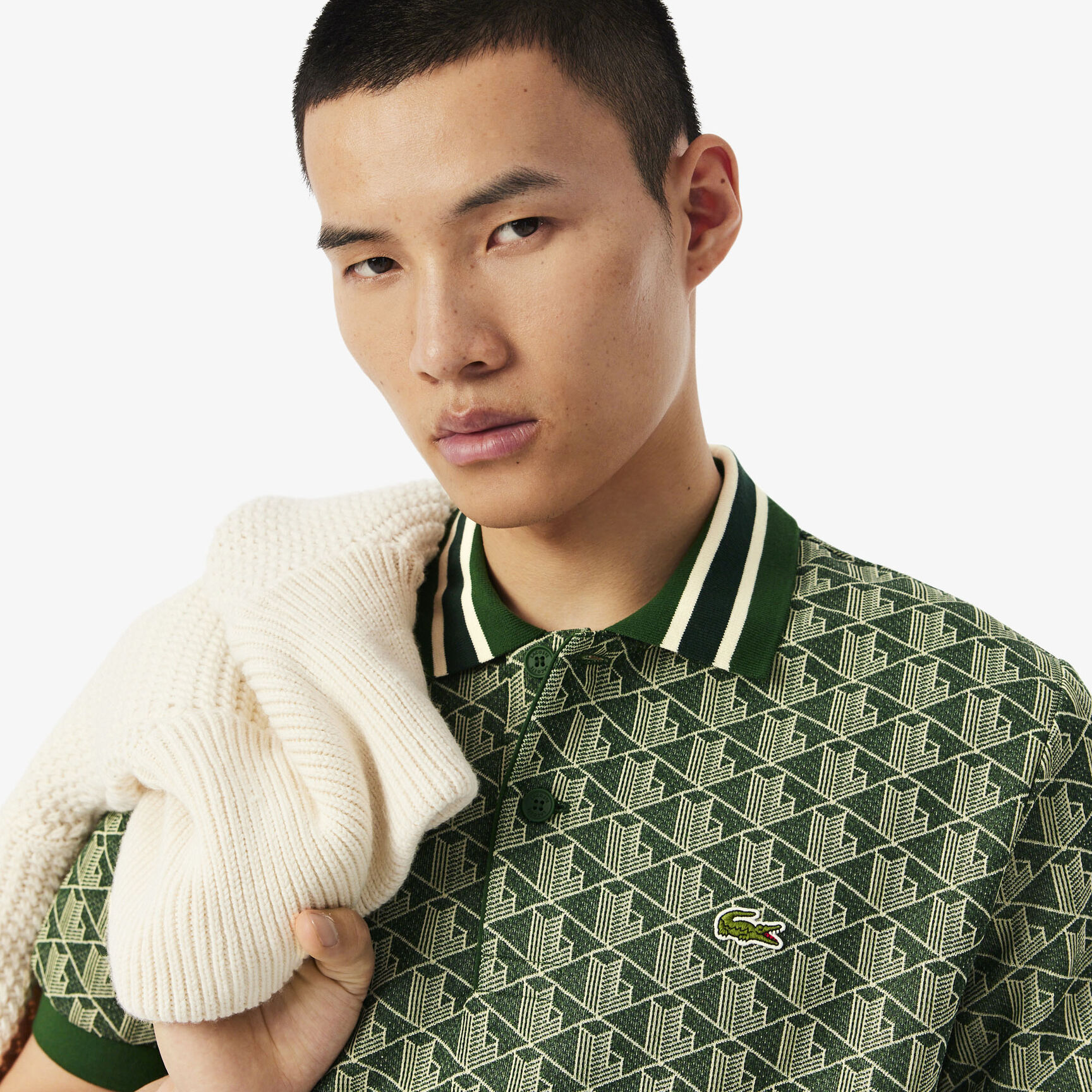 Classic Fit Monogram Jacquard Polo Shirt Classic Fit Monogram Jacquard Polo Shirt