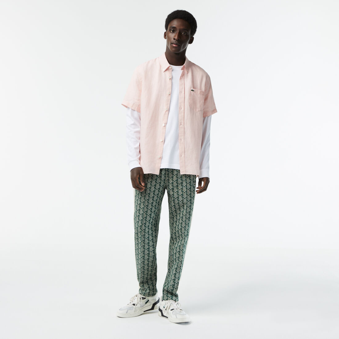 قميص كتان بأكمام قصيرة قميص كتان بأكمام قصيرة