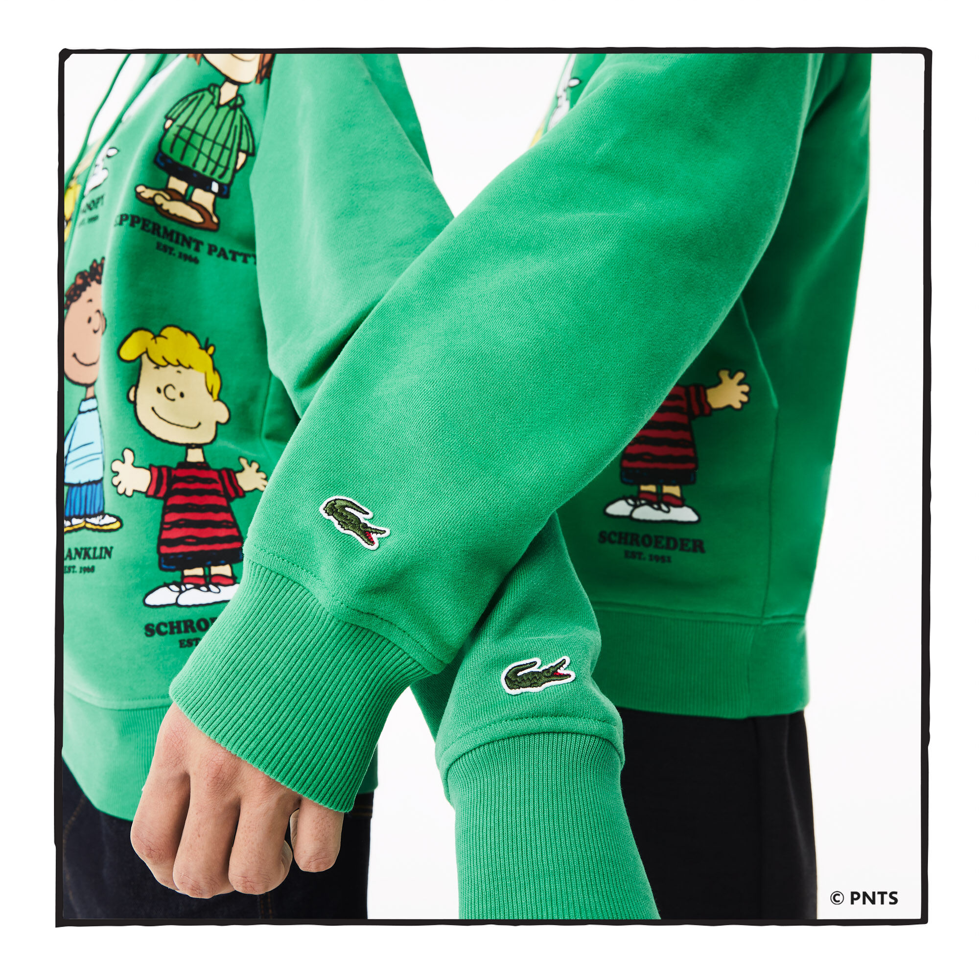 Unisex Lacoste x Peanuts Hooded Organic Cotton Sweatshirt, Multi