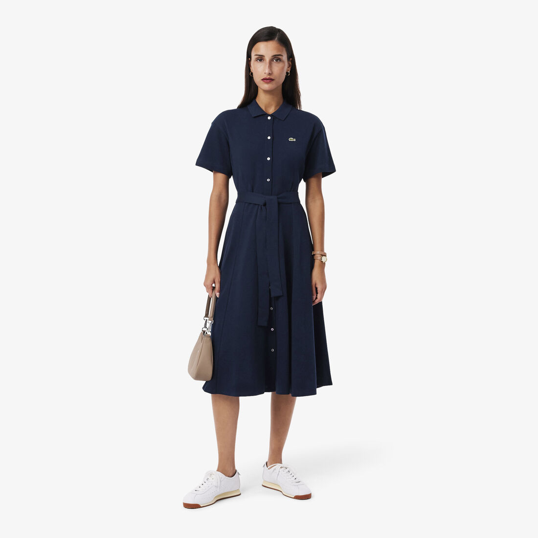 Flared Petit Pique Polo Dress Flared Petit Pique Polo Dress