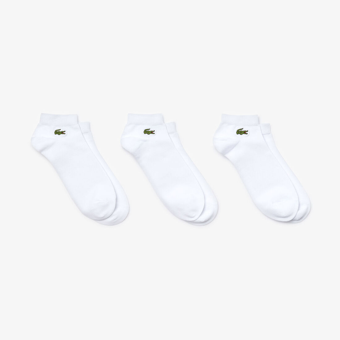 ثلاثة أزواج من جوارب Lacoste القصيرة المحيكة من الجيرسيه للرجال
