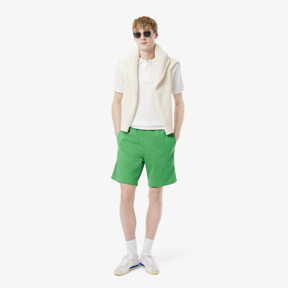 Logo Trim Cotton Fleece Shorts Logo Trim Cotton Fleece Shorts