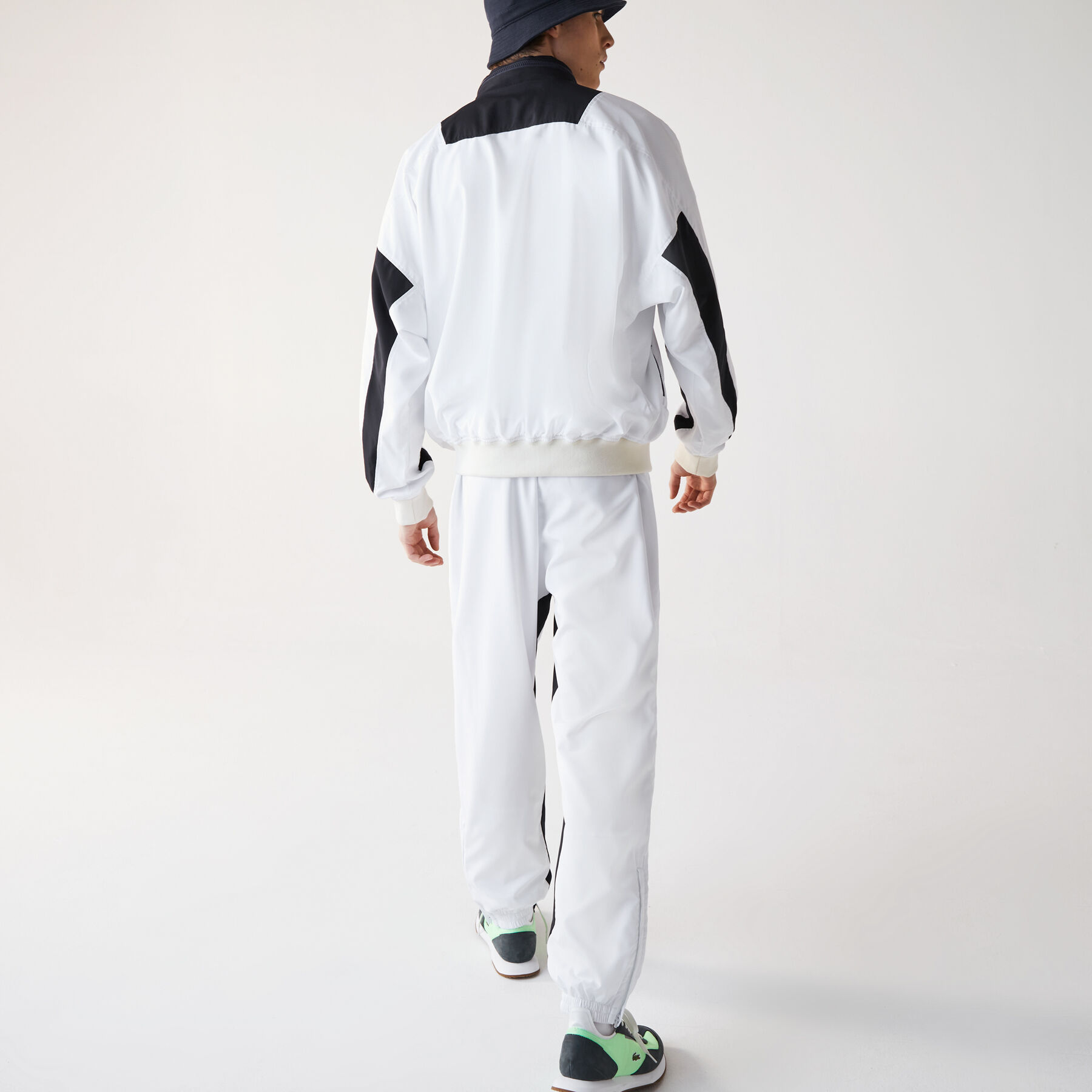 lacoste men s lightweight retro style colourblock tracksuit pants