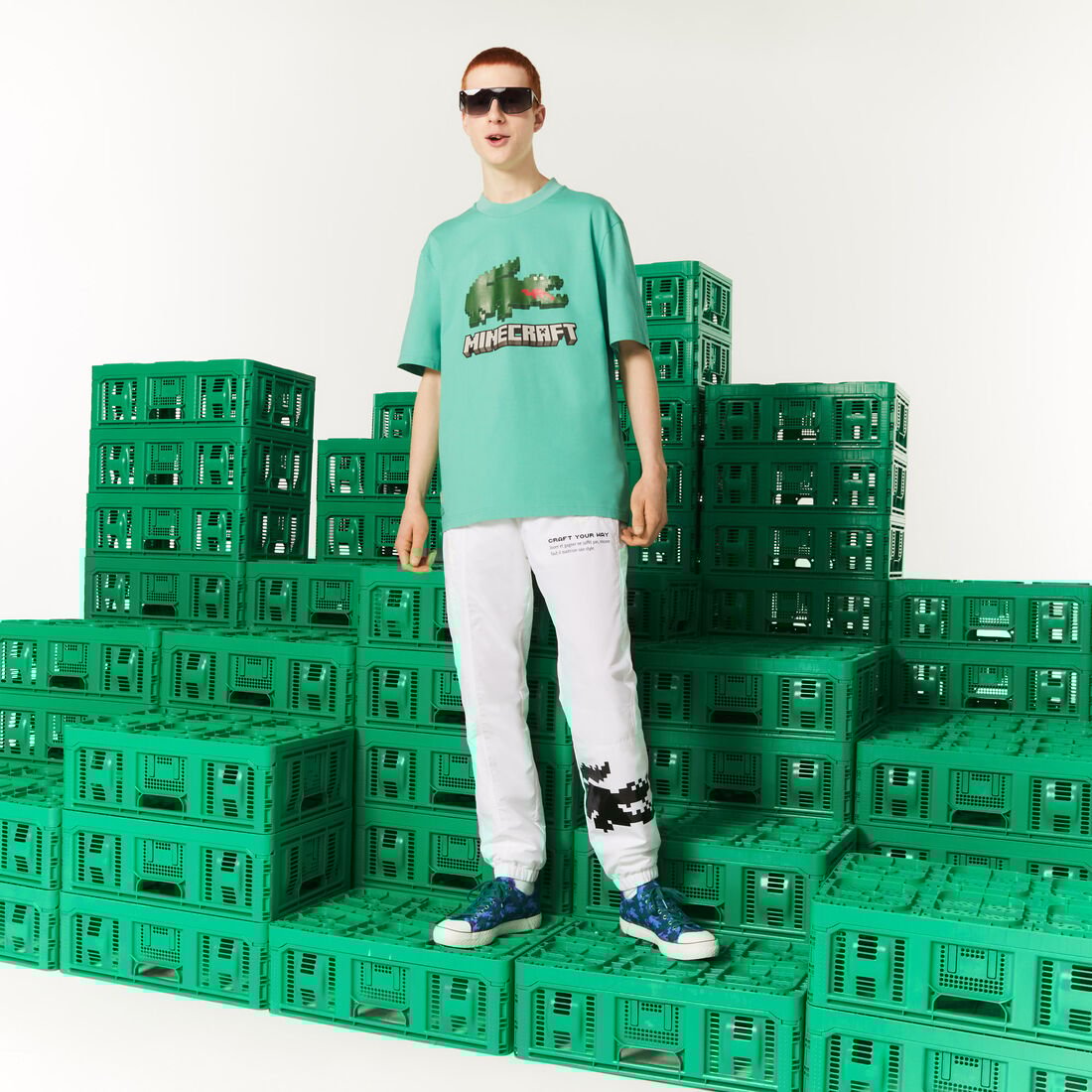 Unisex Lacoste x Minecraft Print Organic Cotton T-Shirt Unisex Lacoste x Minecraft Print Organic Cotton T-Shirt