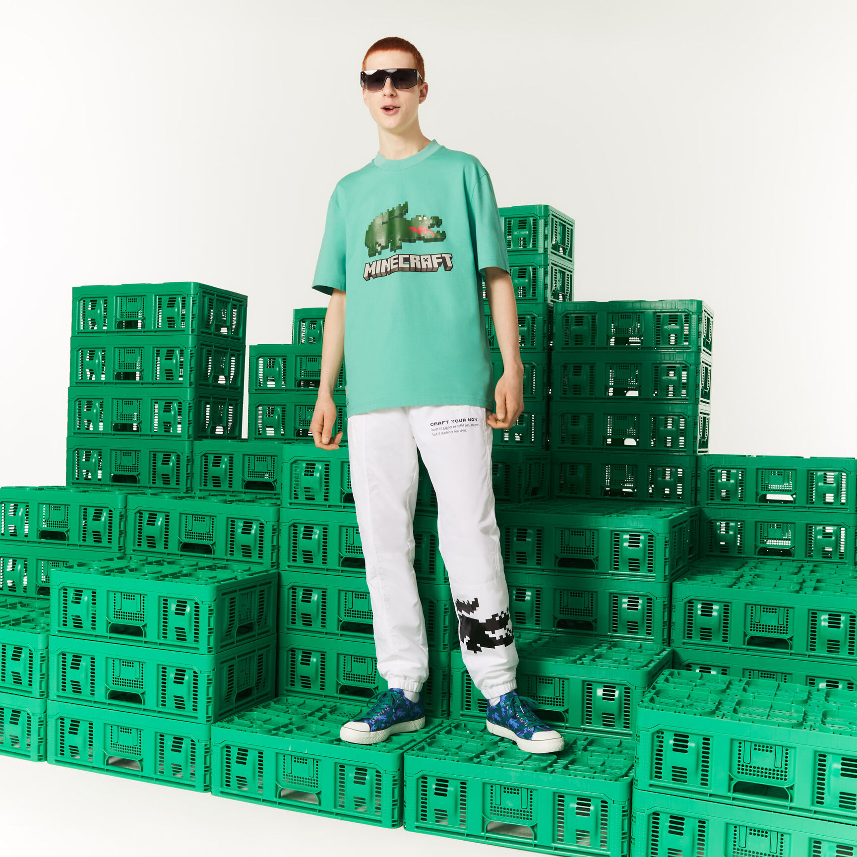 Unisex Lacoste x Minecraft Print Organic Cotton T-Shirt Unisex Lacoste x Minecraft Print Organic Cotton T-Shirt