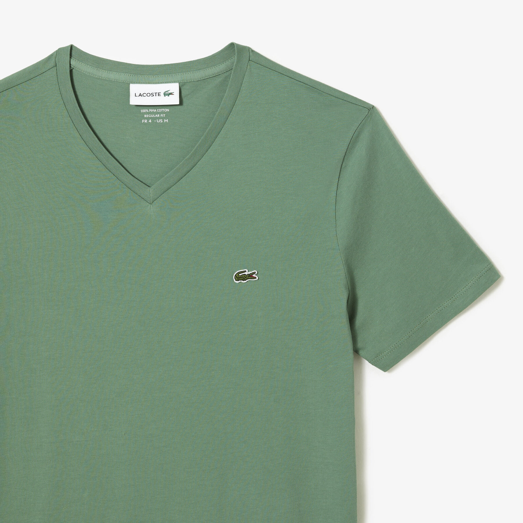 Lightweight Cotton Pima V Neck T-shirt