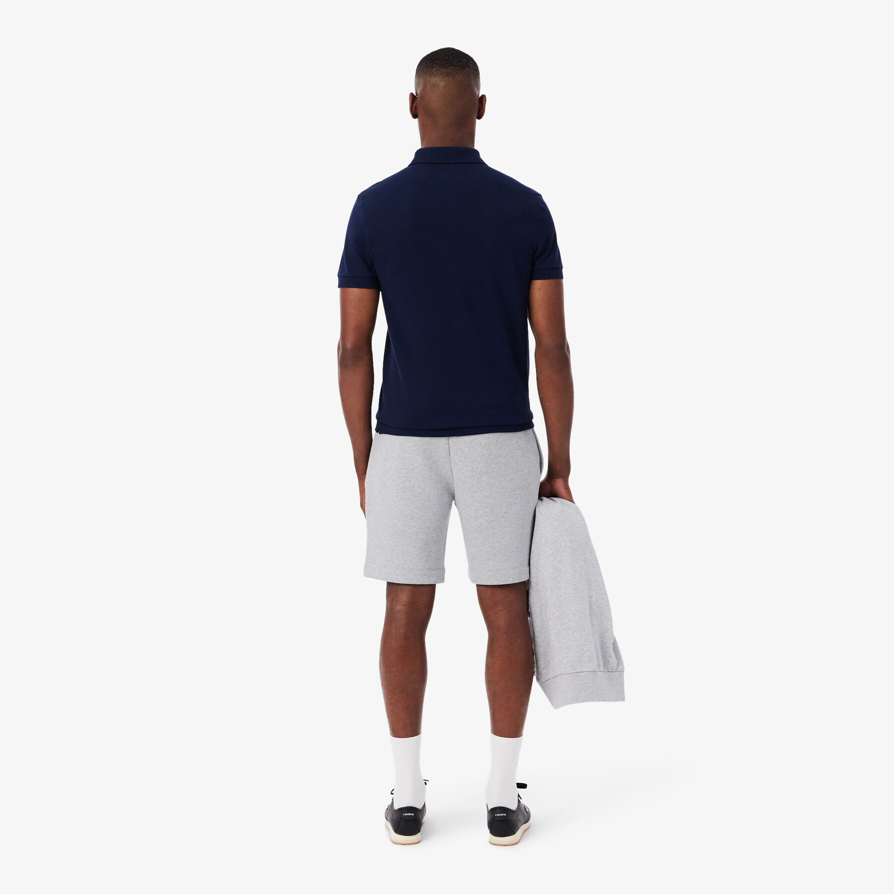 lacoste regular fit fleece shorts