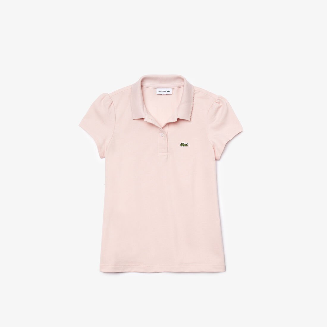 Scalloped Collar Mini Pique Polo Shirt Scalloped Collar Mini Pique Polo Shirt