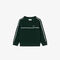 lacoste logo stripe fleece sweatshirt