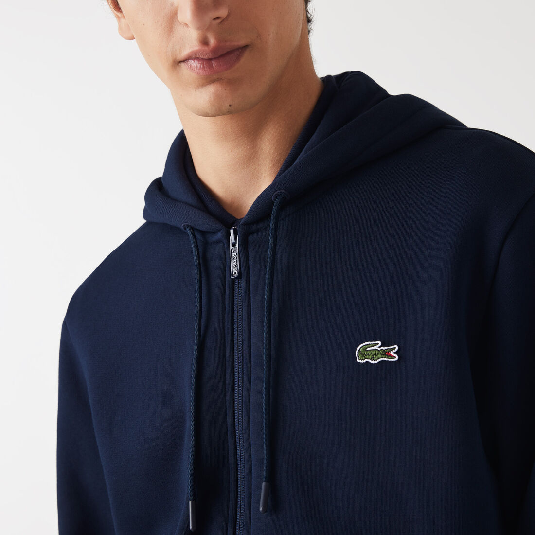 Men's Lacoste Printed Bands Hooded Zip Sweatshirt Men's Lacoste Printed Bands Hooded Zip Sweatshirt