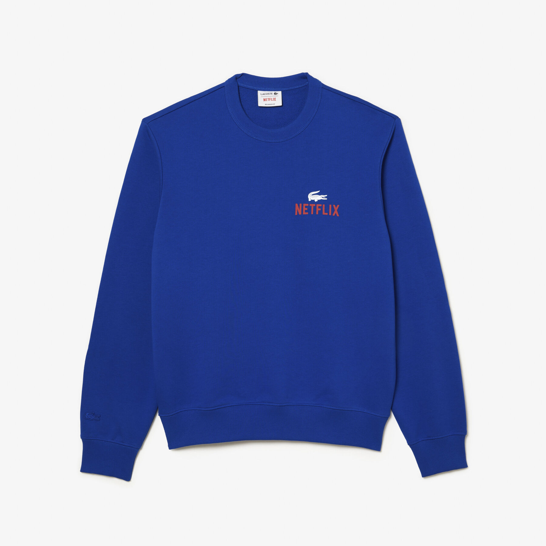 سويت شيرت بفتحة رقبة مستديرة وطبعة في الخلف للجنسين مجموعة Lacoste x Netflix لاكوست سويت شيرت بفتحة رقبة مستديرة وطبعة في الخلف للجنسين مجموعة lacoste x netflix