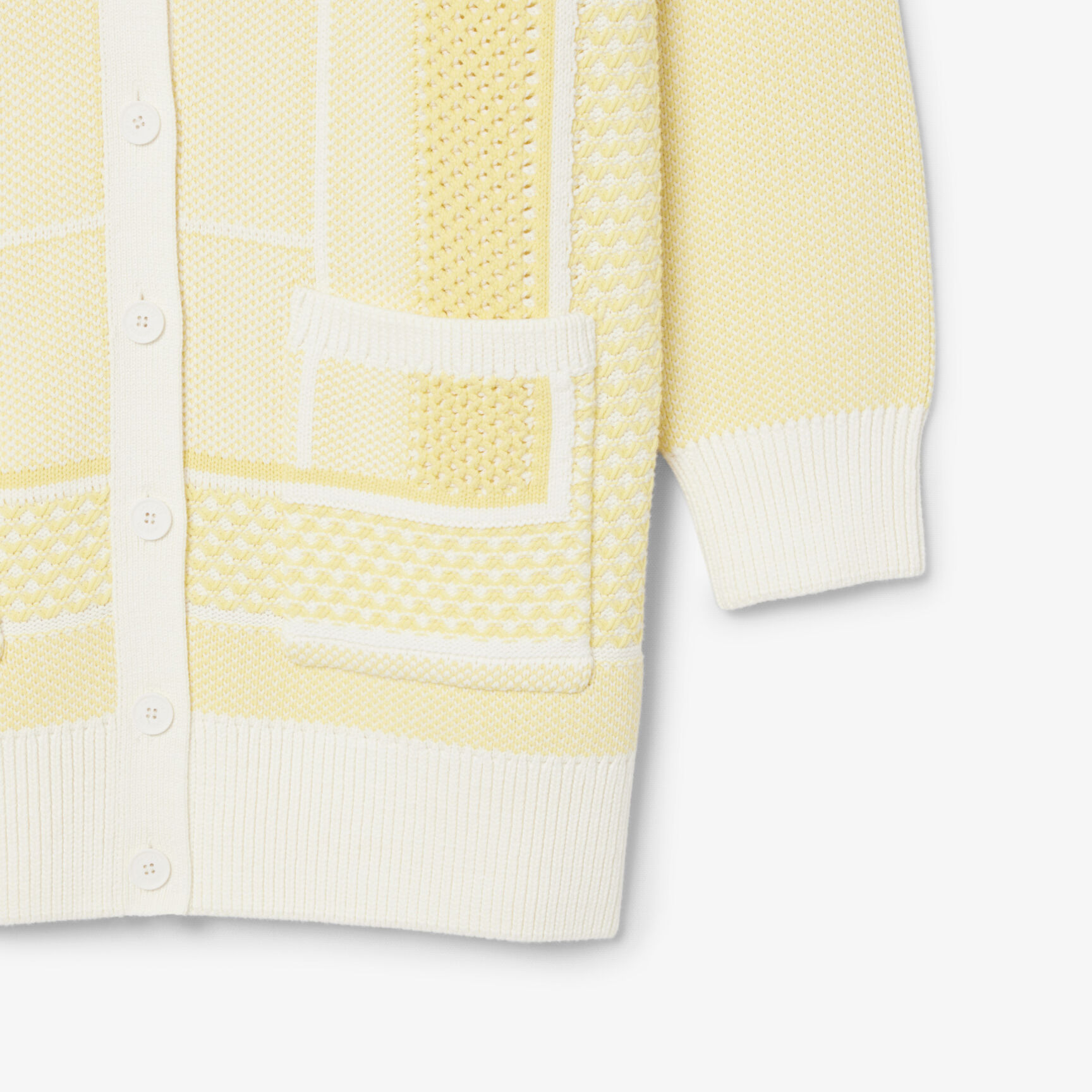 Tennis Court Jacquard Long Cardigan