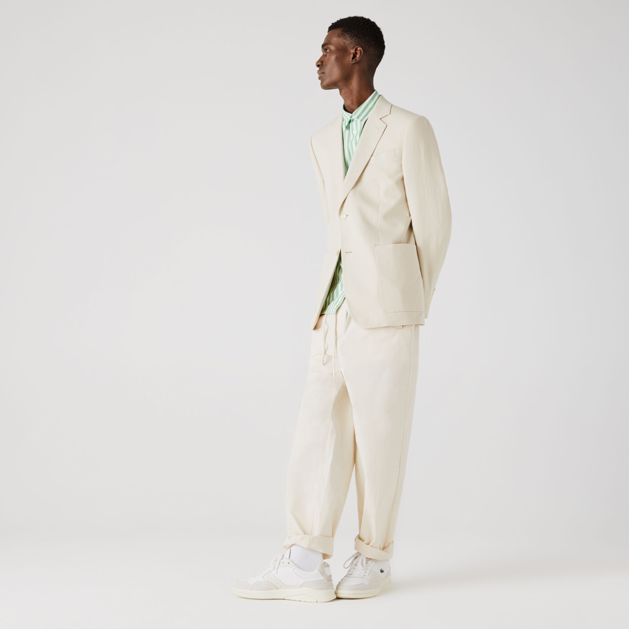 Men’s Straight Fit Cotton And Linen Blend Blazer Men’s Straight Fit Cotton And Linen Blend Blazer