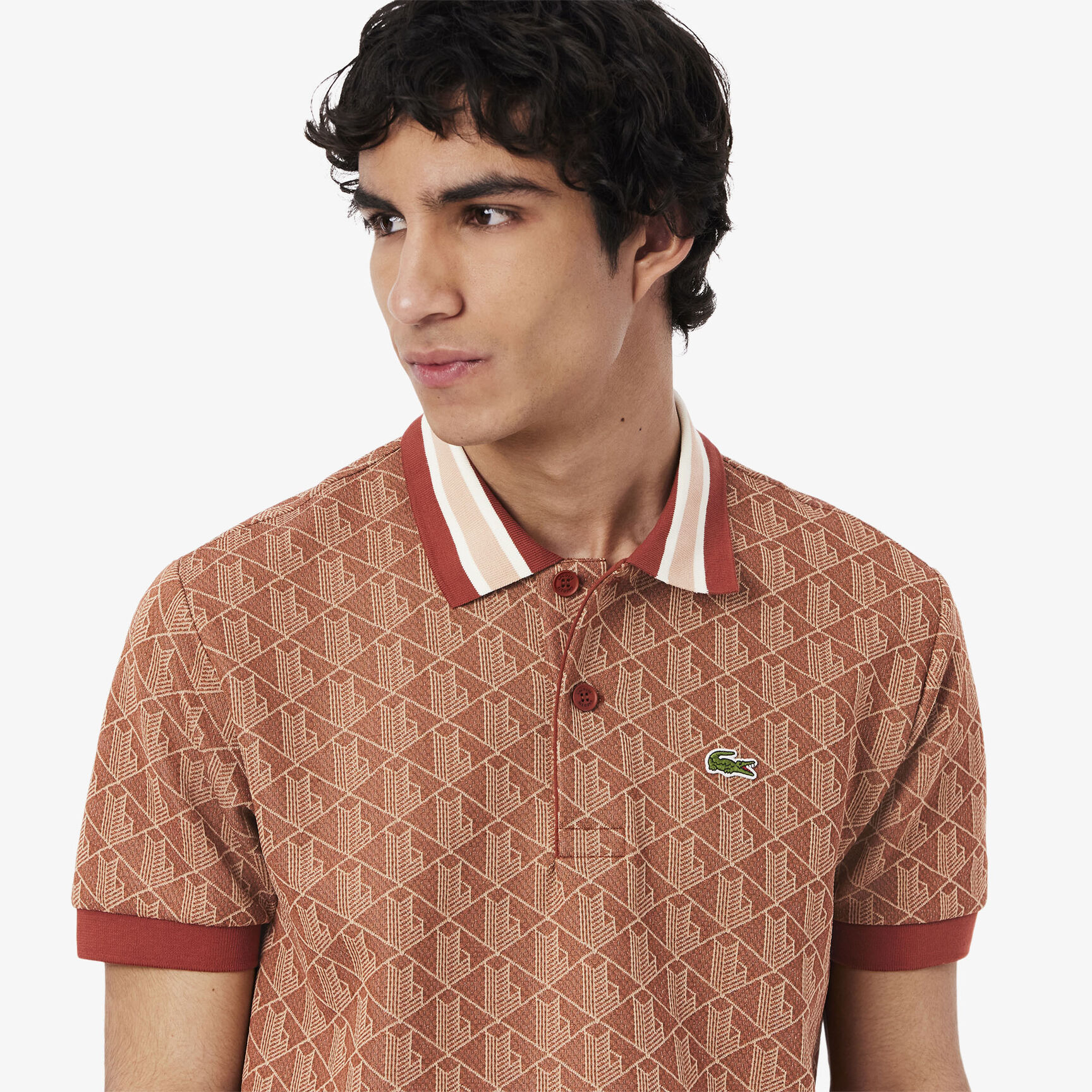 Classic Fit Monogram Jacquard Polo Shirt