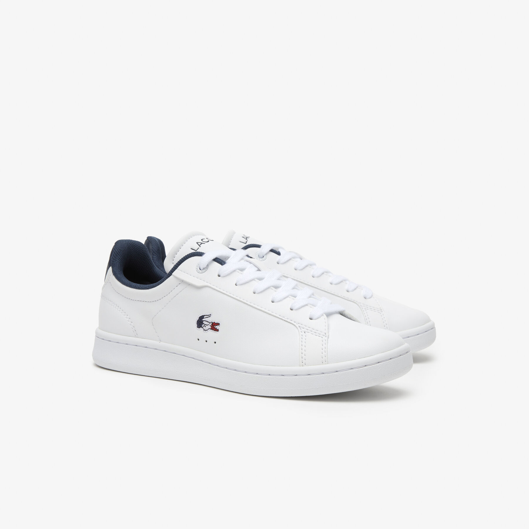 women s lacoste carnaby pro leather tricolour trainers