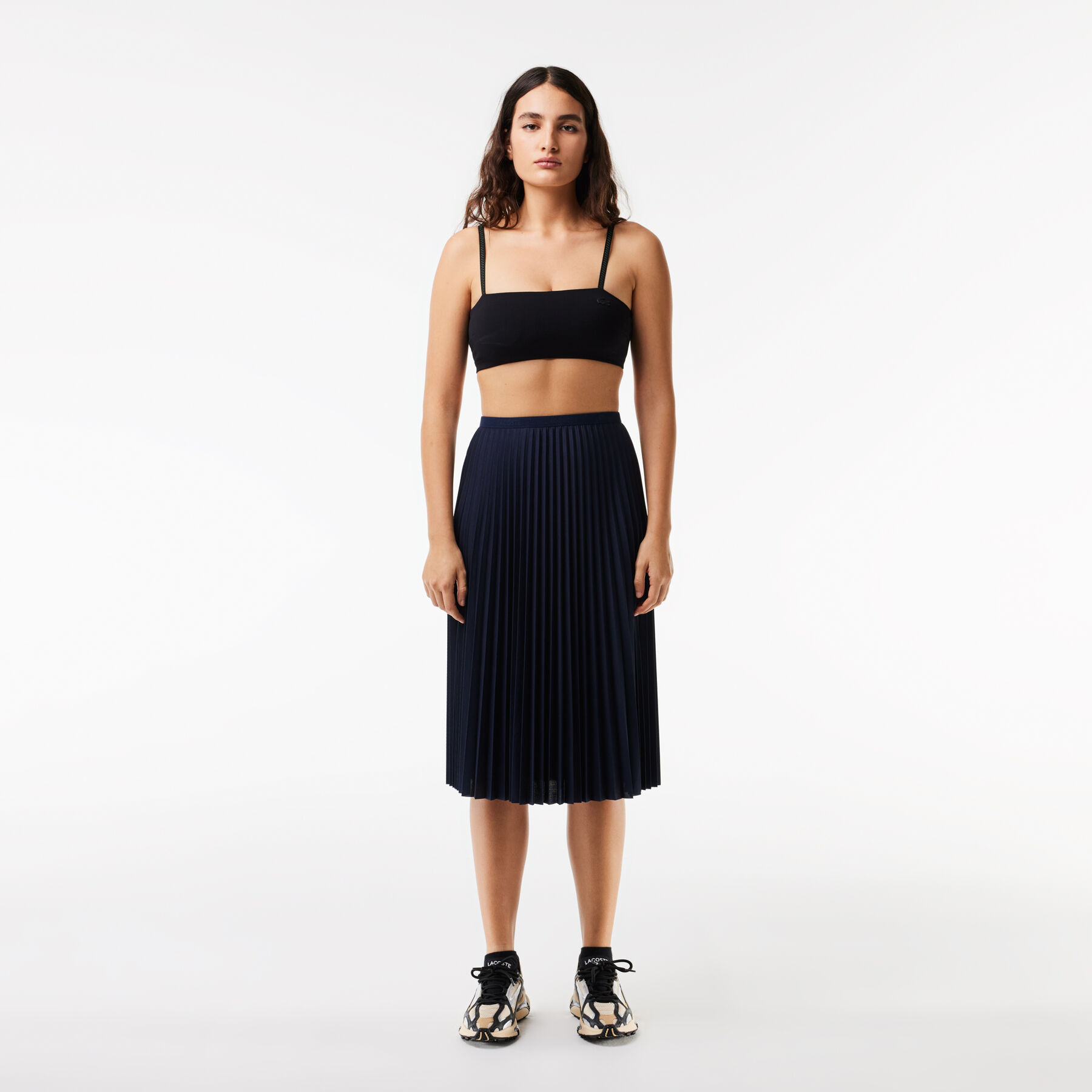 Elastic Waist Fluid Pleated Skirt