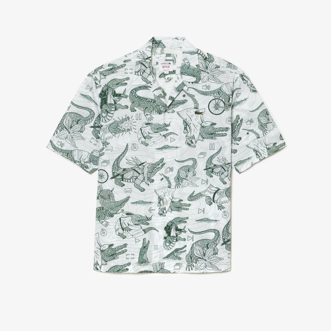 Men's Lacoste x Netflix Short Sleeve Printed Shirt