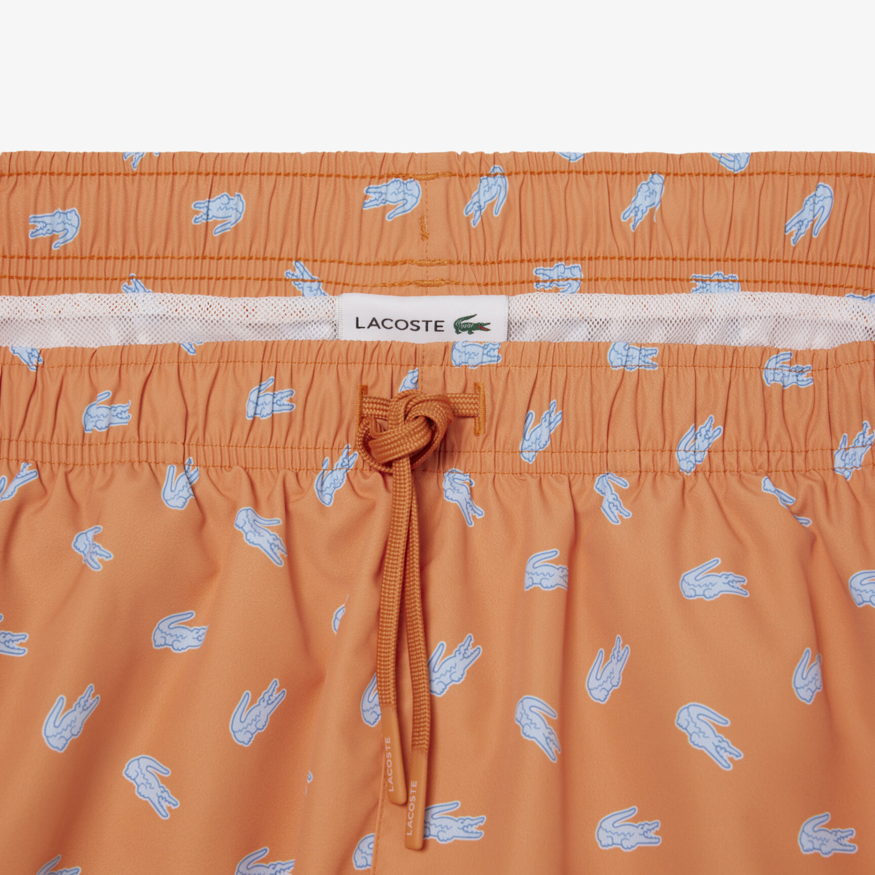 Mid Length Crocodile Print Swim Trunks