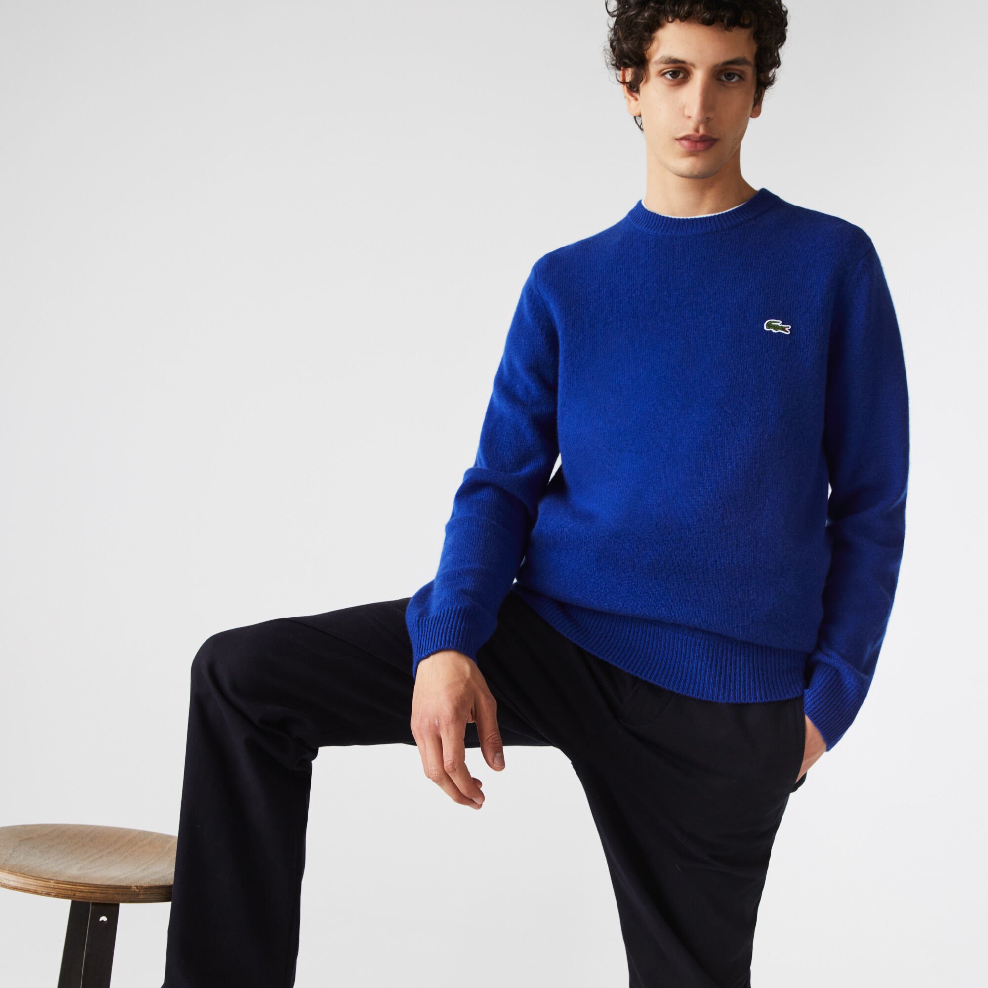 Buy Men s Crew Neck Cashmere Sweater Lacoste EG