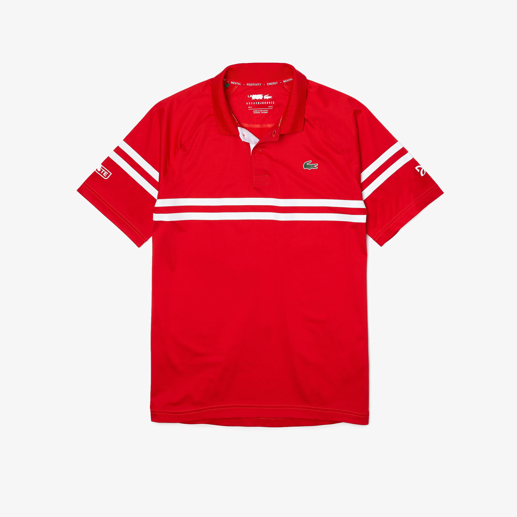 قميص بولو مقلم فائق الخفة للرجال مجموعة Lacoste SPORT و Novak Djokovic قميص بولو مقلم فائق الخفة للرجال مجموعة Lacoste SPORT و Novak Djokovic