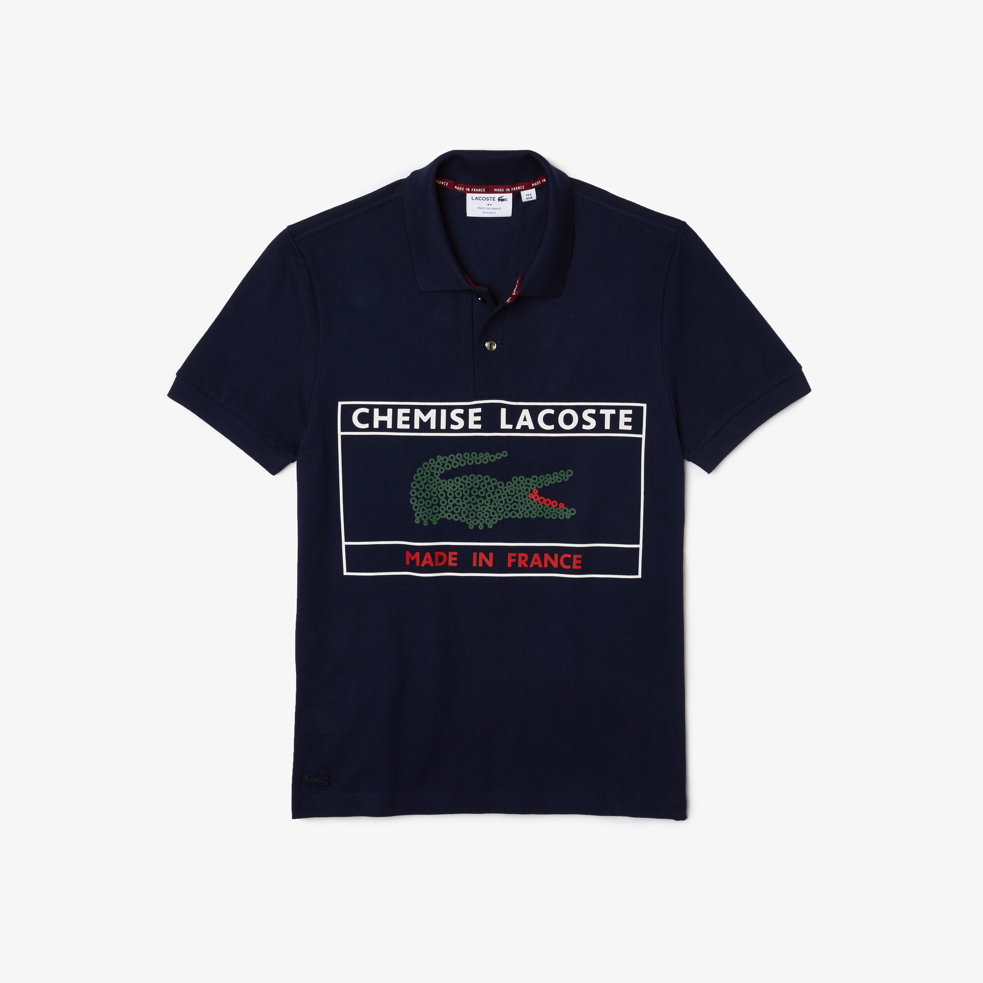 Men s Lacoste Made In France Regular Fit Organic Cotton Polo Shirt