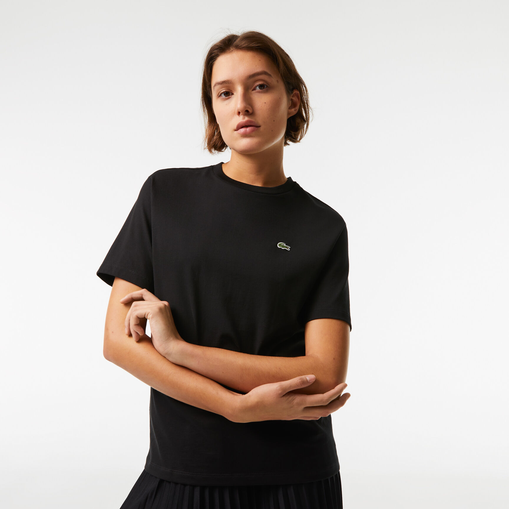 تي شيرت قطن بقصّة فضفاضة وفتحة رقبة على شكل حرف V للنساء تي شيرت قطن بقصّة فضفاضة وفتحة رقبة على شكل حرف V للنساء