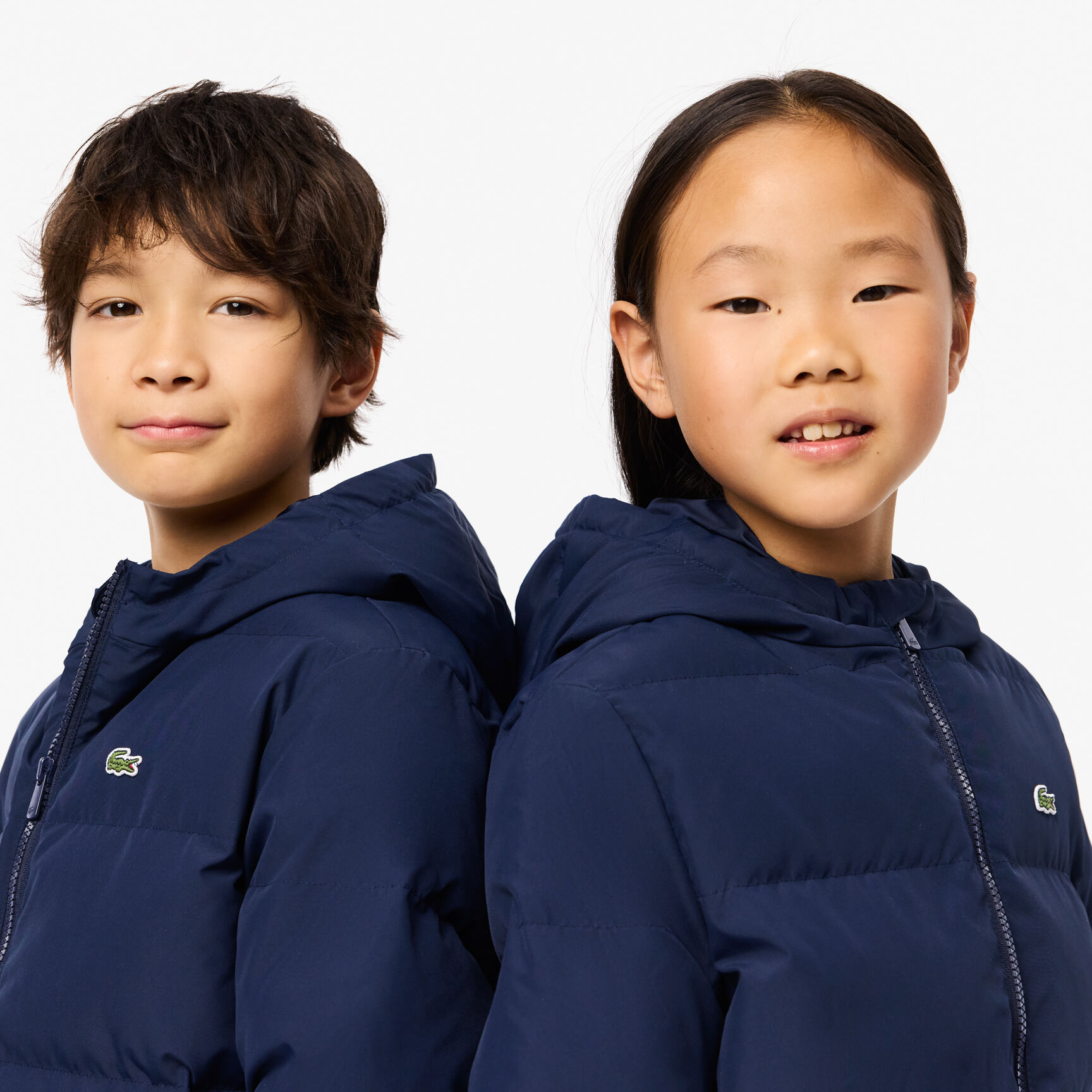 Hooded Puffer Jacket with Crocodile at the back