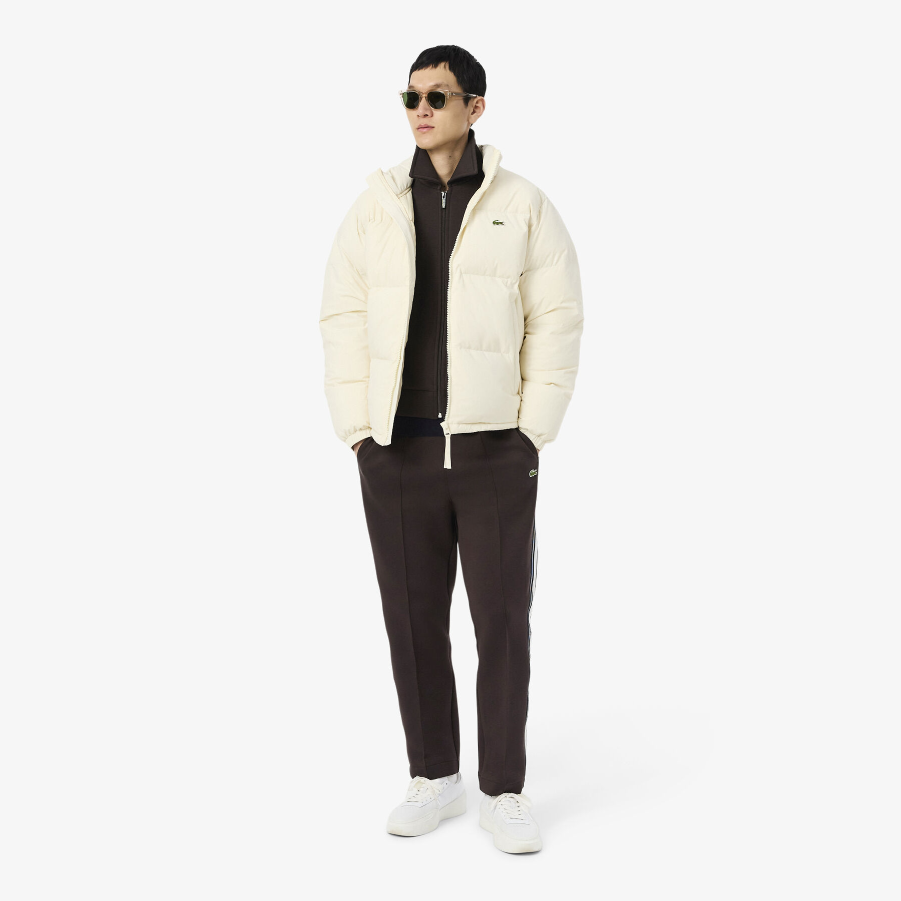 lacoste french made zipped sweatshirt