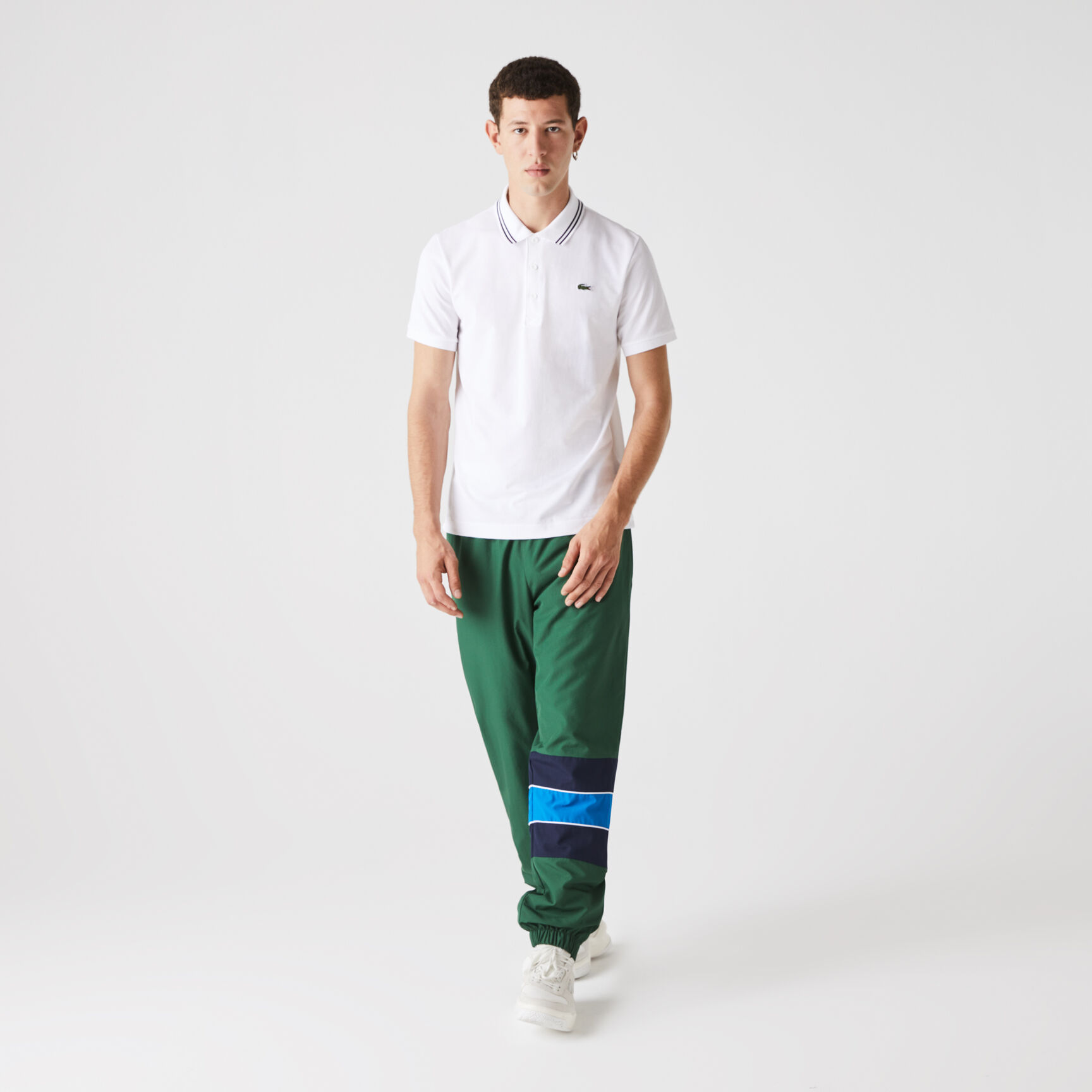 Men's Lacoste SPORT Contrast Accent Lightweight Cotton Polo Shirt Men's Lacoste SPORT Contrast Accent Lightweight Cotton Polo Shirt