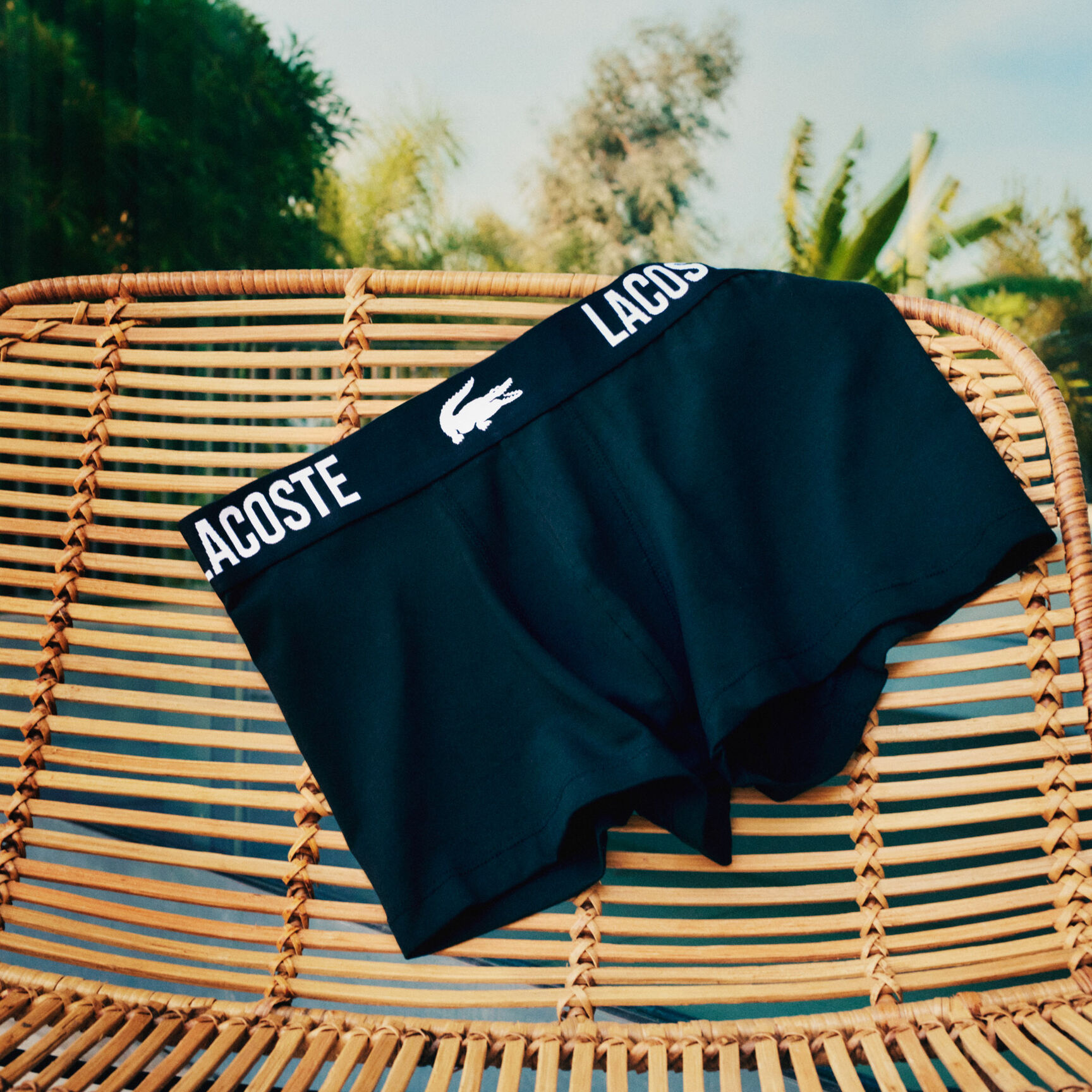 طقم بوكسر لاكوست جيرسيه بشعار الماركة للرجال، 3 قطع طقم بوكسر لاكوست جيرسيه بشعار الماركة للرجال، 3 قطع