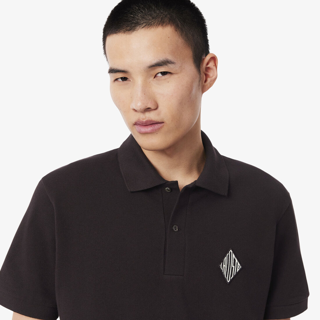Classic Fit Badge Accent Pique Polo Shirt Classic Fit Badge Accent Pique Polo Shirt