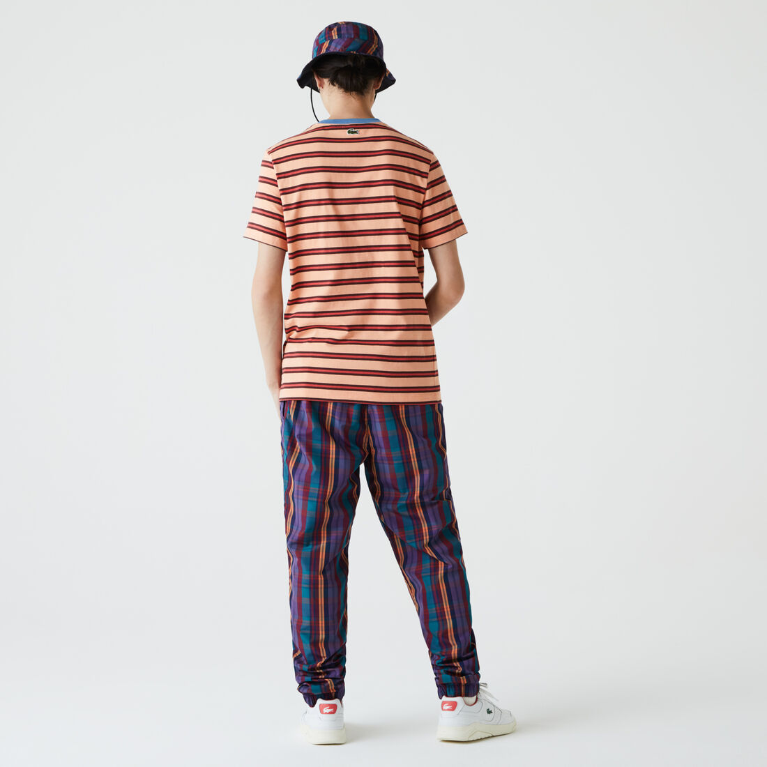 Men’s Crew Neck Print Lettering Striped Cotton T-shirt Men’s Crew Neck Print Lettering Striped Cotton T-shirt