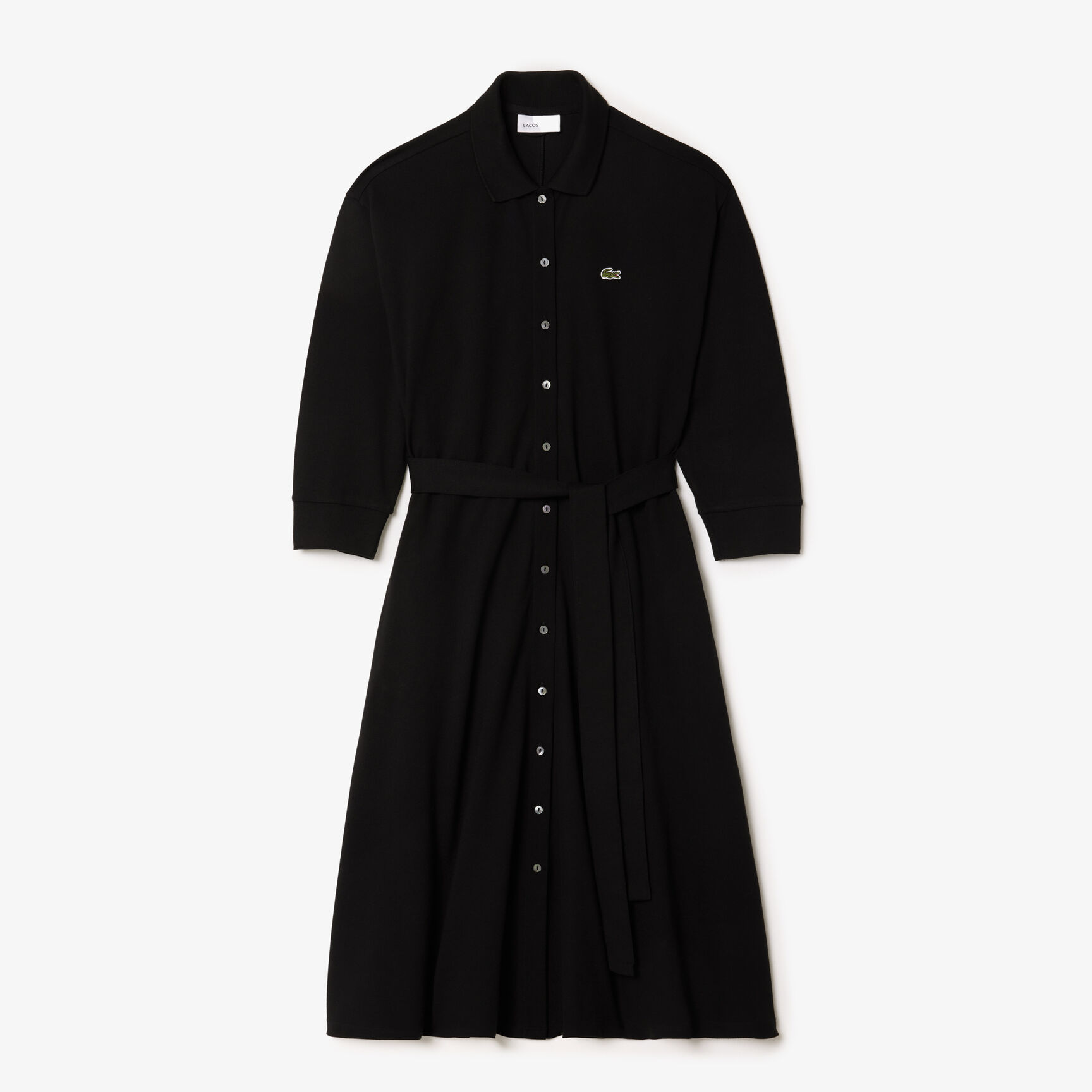 3/4 Sleeve Cotton Pique Polo Dress