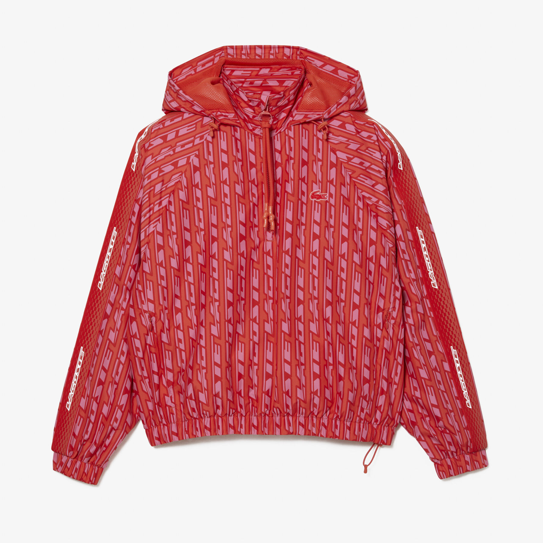 women s lacoste oversized hooded track jacket