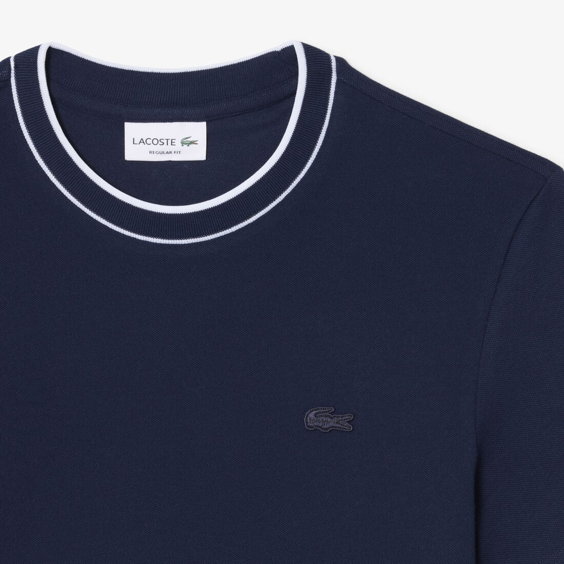 Stretch Pique Stripe Collar T-shirt Stretch Pique Stripe Collar T-shirt