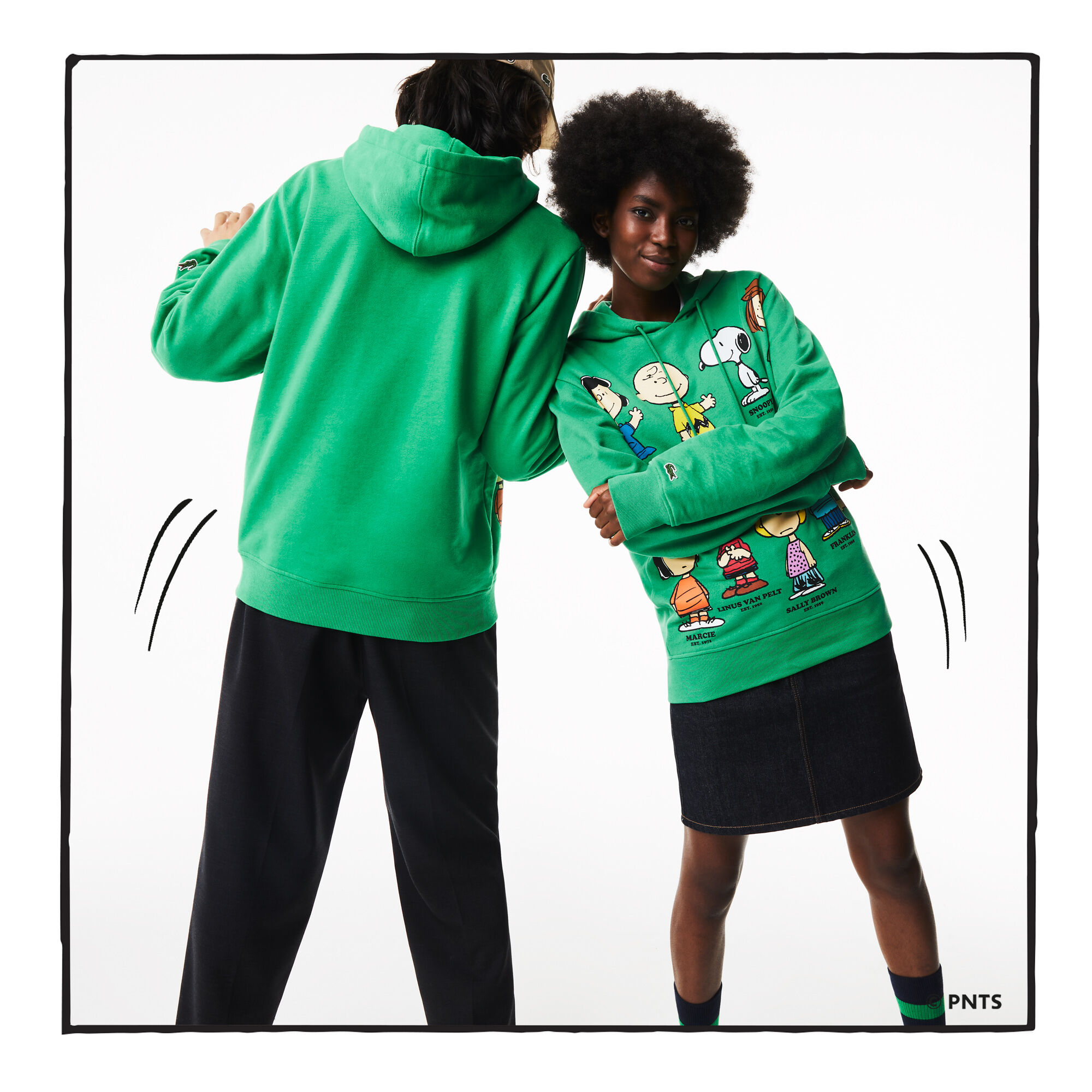 Unisex Lacoste x Peanuts Hooded Organic Cotton Sweatshirt, Multi