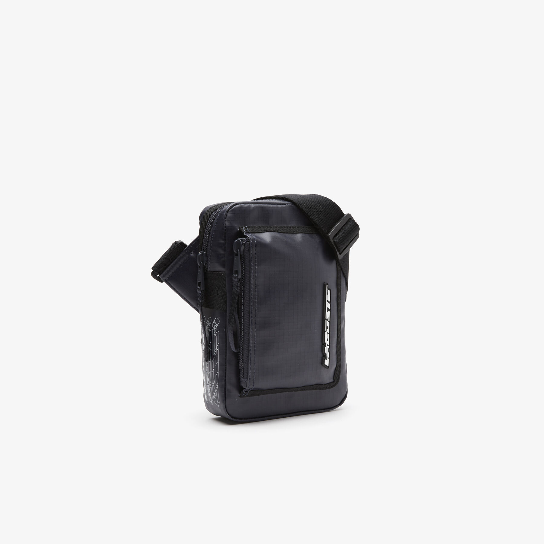 men s lacoste zipped contrast detail satchel