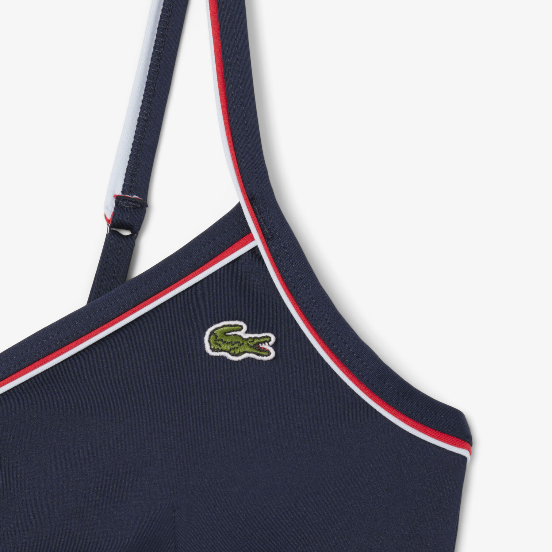lacoste trim accent swim top