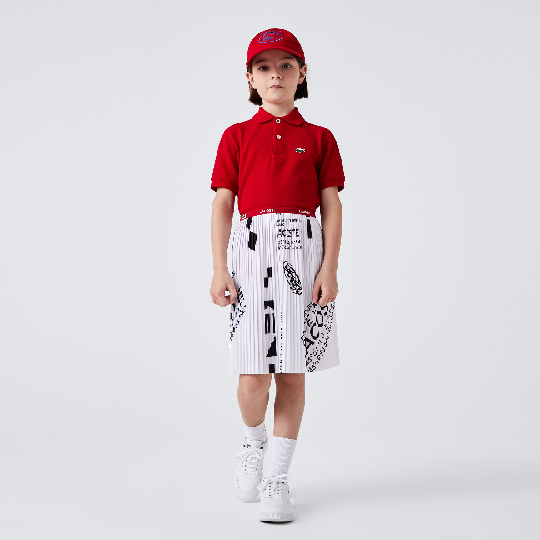 Girls' Lacoste Jersey Short Pleated Skirt Girls' Lacoste Jersey Short Pleated Skirt